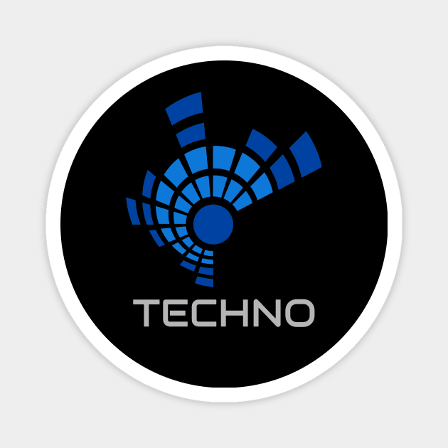 Techno Soundwave Magnet by Mirage Tees